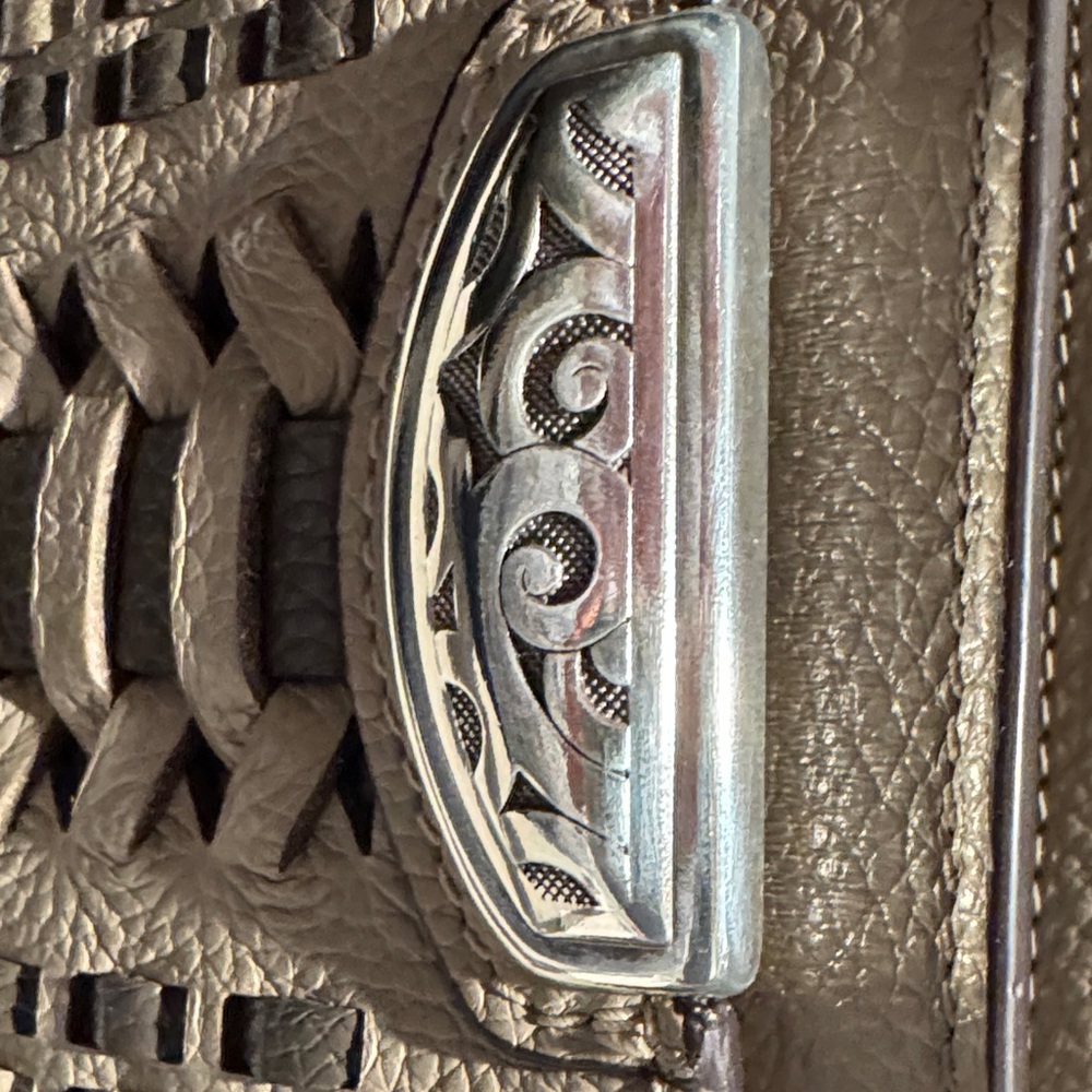 Brighton Taupe Crossbody with Woven Accents - Picture 7 of 10